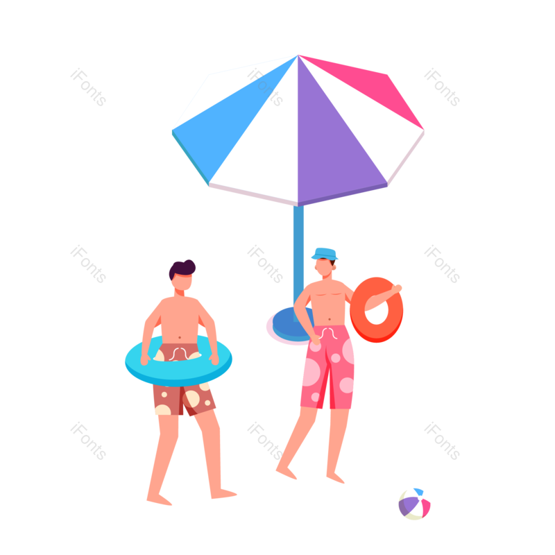 夏天图片,海洋元素,海边PNG,度假免抠素材